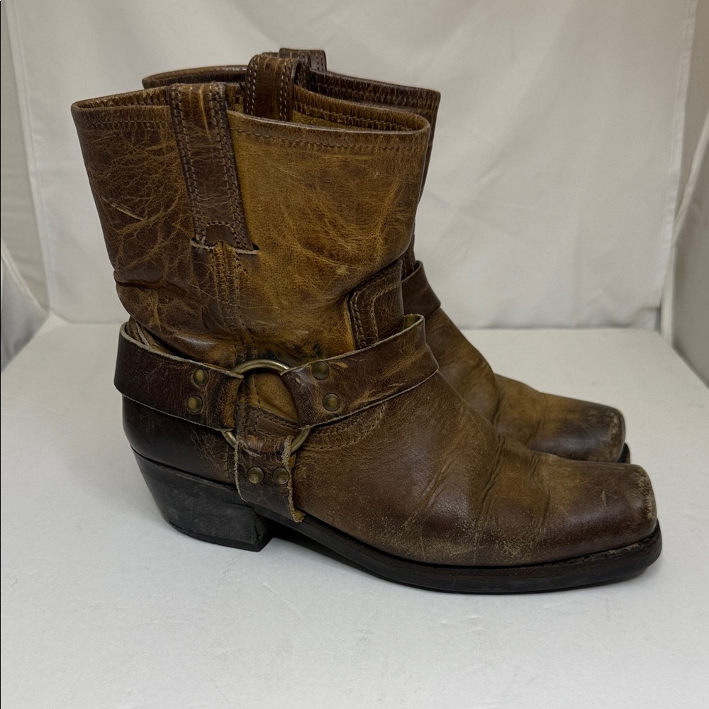 Frye Distressed Brown Leather Boots